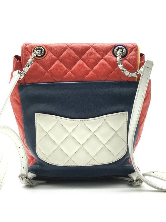 Chanel CC Logo Quilted Chain Lambskin Backpack Turnlock Multicolor main image 7